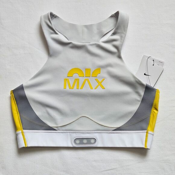 NWT NIKE Dri-FIT Sports Bra Womens MEDIUM Swoosh AIR MAX MediumSupport   $80 - Picture 2 of 15